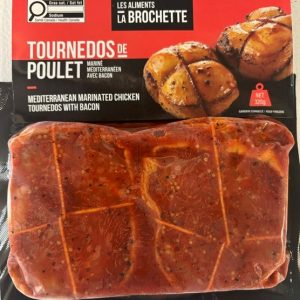 Tournedos de poulet mariné méditerranéen avec bacon